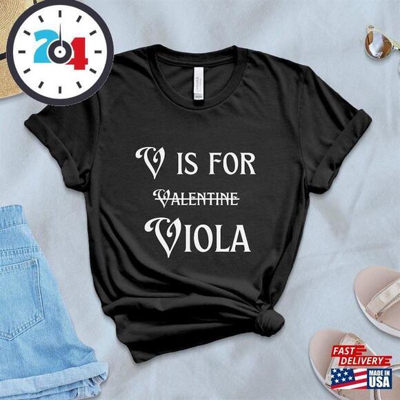 Tops - Viola Tshirt Valentine Violin Tee Shirt Unisex Classic